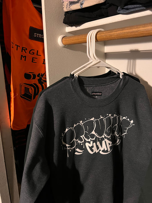 STRUGGLE CLUB-Graffiti crew neck